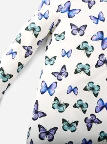 SHEIN Baby Butterfly Print Dress - Multicolor - View 4