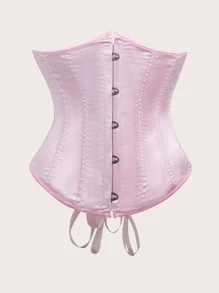 ROMWE Minimalist Corset Belt - Pink - View 1