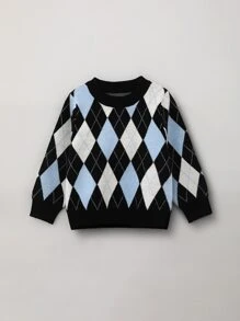 Bebé Jersey con patrón de rombo - Multicolor - Ver 1