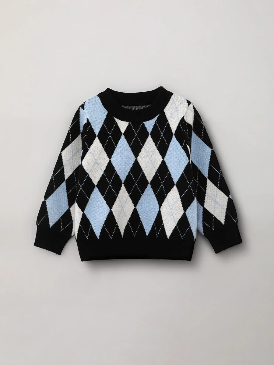 Bebé Jersey con patrón de rombo - Multicolor - Ver 1