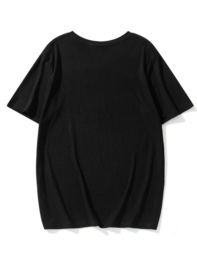 Hombres Camiseta con estampado de slogan