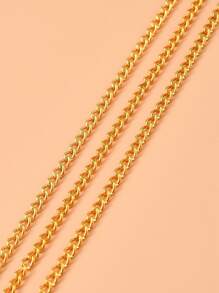 1套DIY鏈條手鍊項鍊製作套件，包括鐵馬銜索和跳環合金扣龍蝦扣和鏈條DIY珠寶配件