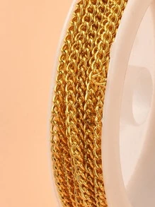 1套DIY鏈條手鍊項鍊製作套件，包括鐵馬銜索和跳環合金扣龍蝦扣和鏈條DIY珠寶配件