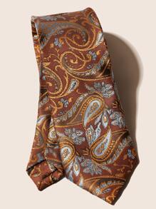 1 pieza Corbata con estampado de paisley para hombres, para decoración y trabajo
