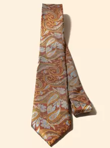1 pieza Corbata con estampado de paisley para hombres, para decoración y trabajo