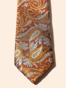 1 pieza Corbata con estampado de paisley para hombres, para decoración y trabajo