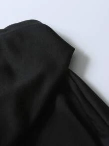 ROMWE MEN Hombres Pantalones deportivos con capucha con estampado de coche y letra con cordón - Negro - Ver 5