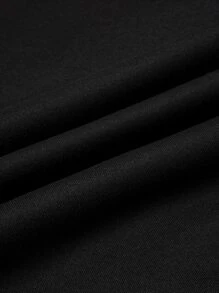 SHEIN EZwear 字母和小狗印花加絨內裏運動衫