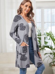 EMERY ROSE Áo khoác nữ Tim In hoa Báo Giải trí - màu đen - Xem 3