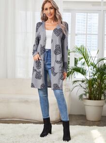 EMERY ROSE Áo khoác nữ Tim In hoa Báo Giải trí - màu đen - Xem 4