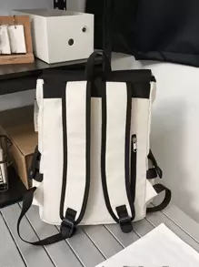 Letter Graphic Flap Backpack With Bag Charm School Bag For Graduate, Teen Girls, Freshman, Sophomore, Junior & Senior In College, University & High School, Perfect For Outdoors ,Travel & Back To School Zipper,Compartment,Versatile,Large Capacity School Supplies,School Backpack College,Middle School,Back To School,High School,Travel,Outdoors For Teen Girls,For School Student,For Teenagers Cute,Fashionable,Fashion,Minimalist Canvas Bag