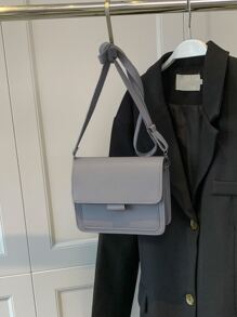 Waterproof,Lightweight,Business Casual Mini Flap Square Bag For Teen Girls Women College Students,Rookies & White-collar Workers Perfect for Office,College,Work ,Business,Commute,Outdoors, Travel, Outings - Grey - View 2