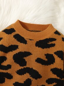 SHEIN Bebé Jersey con patrón de corazón - Marrón - Ver 3