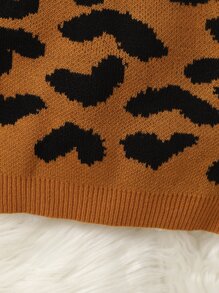 SHEIN Bebé Jersey con patrón de corazón - Marrón - Ver 4