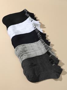 10pairs Men Best Socks Striped Trim Ankle Socks, For Gym - Multicolor - View 2