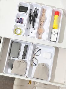 8入組抽屜收納盒 - 白色 - 查看 1