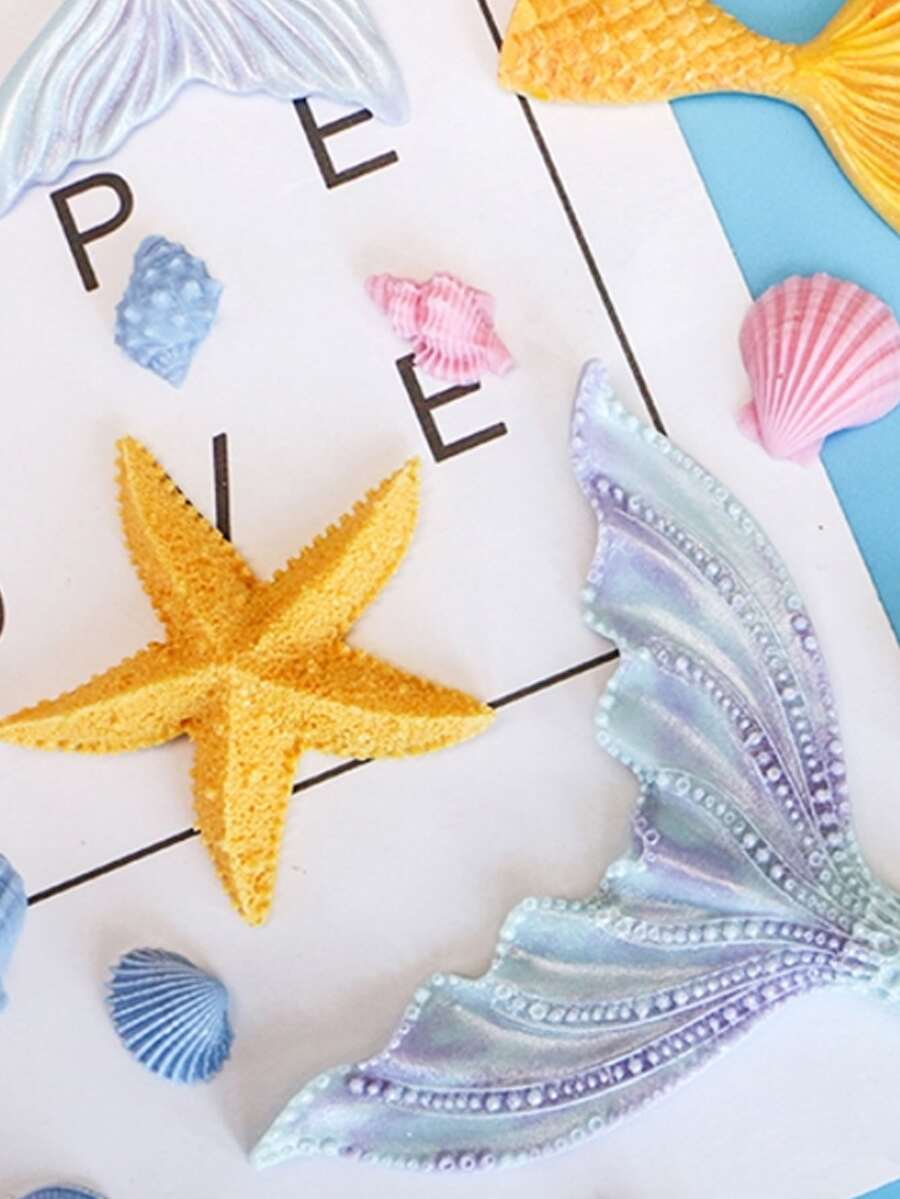 1 pieza Molde de silicona cola de pez en forma de caramelo - Rosa - Ver 1