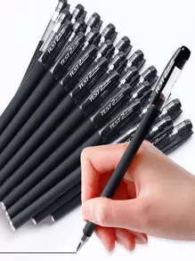 6pcs Minimalist Gel Pen - Black - View 1
