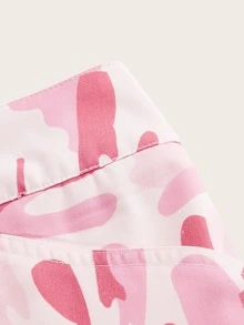 Camo Print Mini Pleated Hem Skirt - Multicolor - View 4