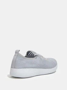 CUCCOO BASICS 女士鞋罗纹系带宽版舒适灰色跑步鞋度假鞋夏季运动鞋休闲鞋运动鞋