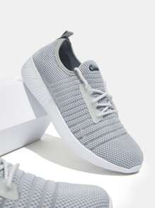 CUCCOO BASICS 女士鞋罗纹系带宽版舒适灰色跑步鞋度假鞋夏季运动鞋休闲鞋运动鞋