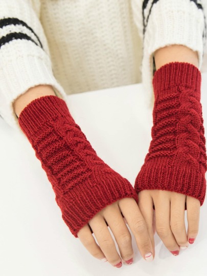 Guantes sin dedo unicolor