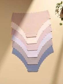 6件裝扇貝邊無顯示內褲套裝 - 彩色 - 查看 2