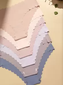 6件裝扇貝邊無顯示內褲套裝 - 彩色 - 查看 4