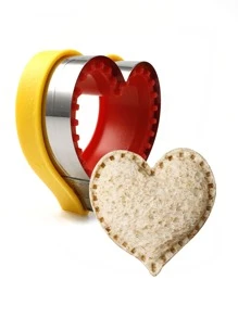 2 piezas Set cortador de pan en forma de corazón - Multicolor - Ver 2