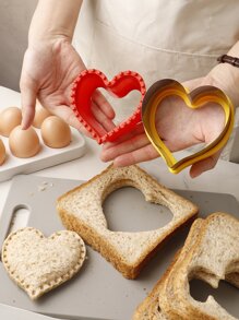2 piezas Set cortador de pan en forma de corazón - Multicolor - Ver 5