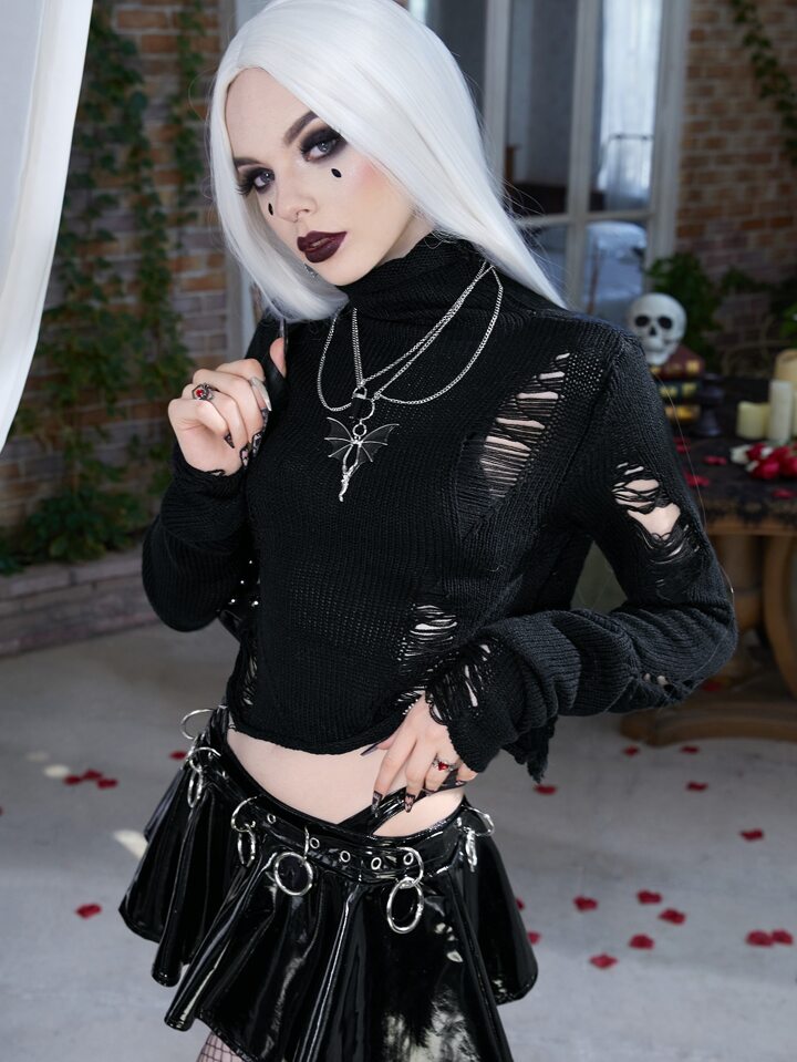 Goth Romwe Jumpers Gothic Ugly Christmas Sweater New Arrivals