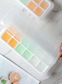 1pc Khay đá lập phương nhiều ô lưới - trắng - Xem 4