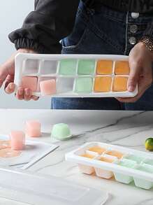 1pc Khay đá lập phương nhiều ô lưới - trắng - Xem 5