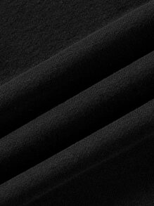 edelsteinstudio Drop Shoulder Figure Graphic Pullover - Black - View 5