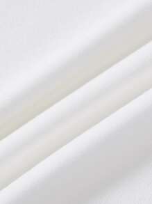 Antonay Cartoon & Slogan Graphic Drawstring Crop Hoodie - White - View 7