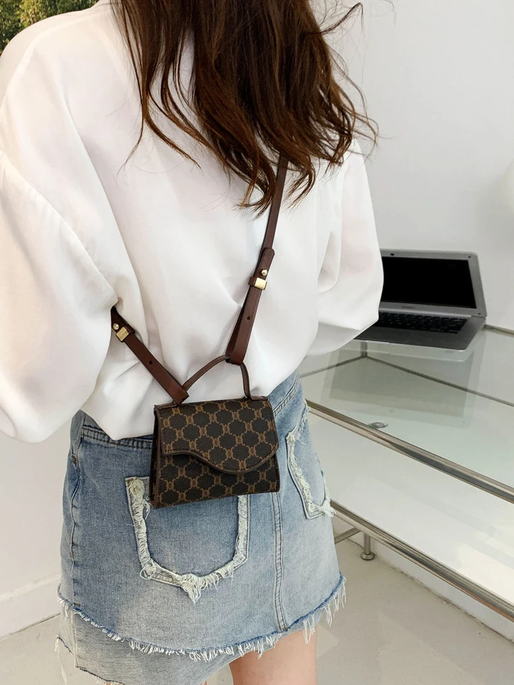 Mini Geometric Graphic Square Bag