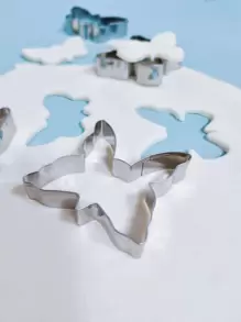5pcs Butterfly Shaped Cookie Cutter - Silver - View 4