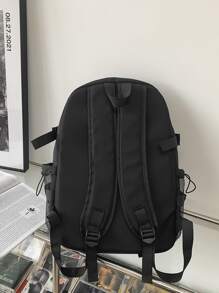 Minimalist Large Capacity Backpack - Black - View 2