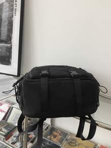 Minimalist Large Capacity Backpack - Black - View 6