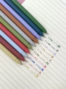 10入組素色塑膠中性筆 - 彩色 - 查看 2