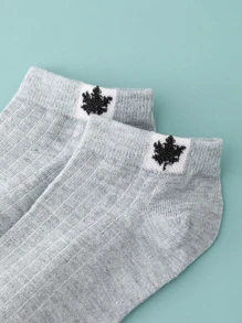 8pairs Men Maple Pattern Ankle Socks - Multicolor - View 2