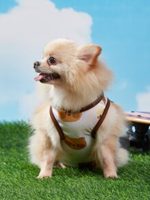 PETSIN Cartoon Bear Print Pet Tank - Multicolor - View 7