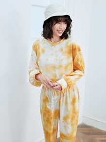 Muchica 紮染套頭衫和慢跑褲套裝 - 黃色 - 查看 4