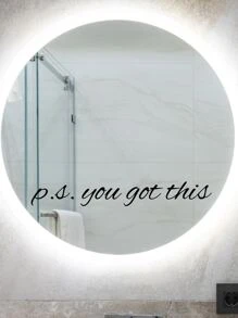 Slogan Graphic Wall Sticker - màu đen - Xem 1