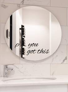 Slogan Graphic Wall Sticker - màu đen - Xem 3