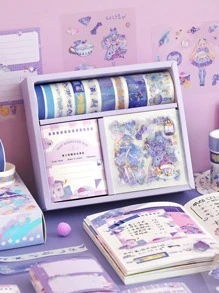 SIMNO 1set Cartoon Graphic Random Washi Tape & Decal - Multicolor - View 1