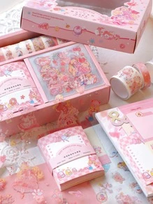 SIMNO 1set Cartoon Graphic Random Washi Tape & Decal - Multicolor - View 5