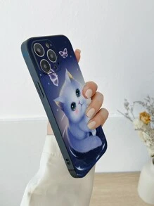 Cartoon Cat Print Phone Case