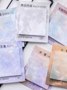 1pc Graphic Print Random Sticky Note - Multicolor - View 1