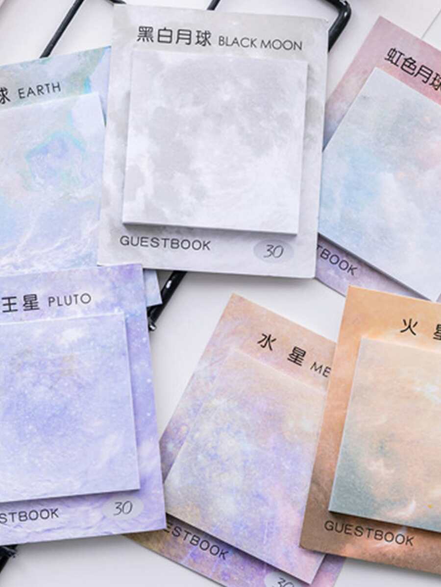 1pc Graphic Print Random Sticky Note - Multicolor - View 1